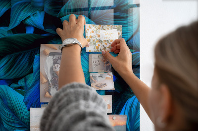 Tableau aimanté décoration Feuilles exotiques