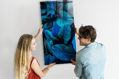 Tableau aimanté décoration Feuilles exotiques