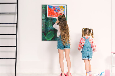 Tableau magnétique vertical Grandes feuilles tropicales