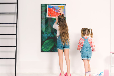 Tableau magnétique vertical Grandes feuilles tropicales