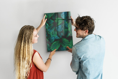 Tableau magnétique vertical Grandes feuilles tropicales