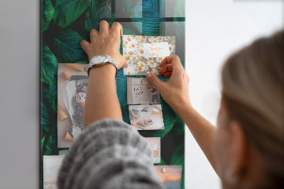 Tableau magnétique vertical Grandes feuilles tropicales