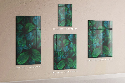 Tableau magnétique vertical Grandes feuilles tropicales
