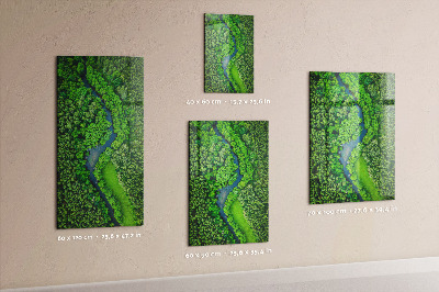Tableau aimanté décoration Rivière dans la forêt