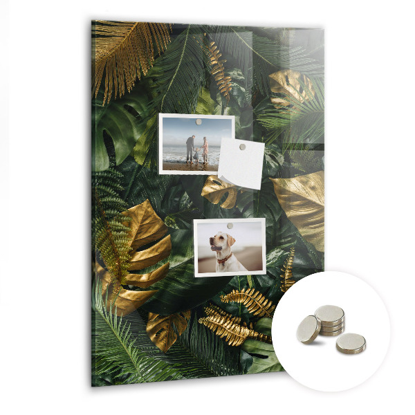 Tableau magnétique vertical Feuilles tropicales