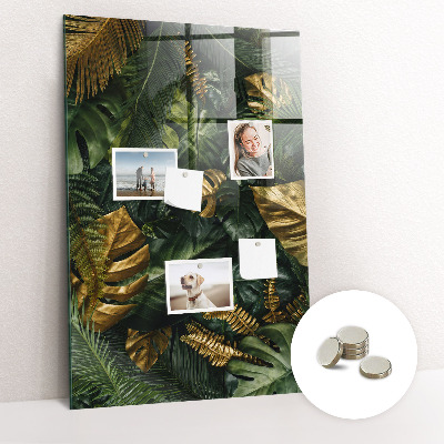 Tableau magnétique vertical Feuilles tropicales