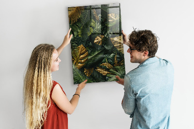 Tableau magnétique vertical Feuilles tropicales