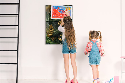 Tableau magnétique vertical Feuilles tropicales