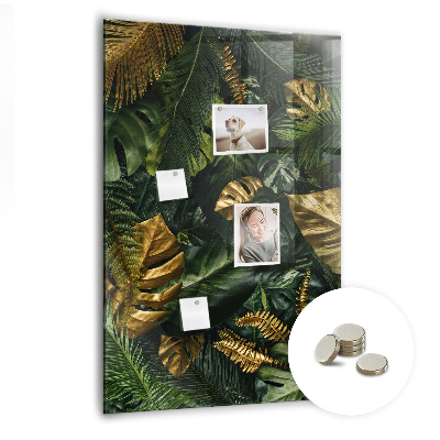 Tableau magnétique vertical Feuilles tropicales