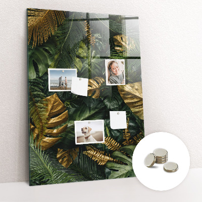 Tableau magnétique vertical Feuilles tropicales