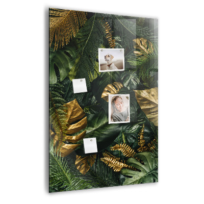 Tableau magnétique vertical Feuilles tropicales
