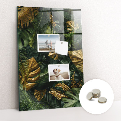 Tableau magnétique vertical Feuilles tropicales