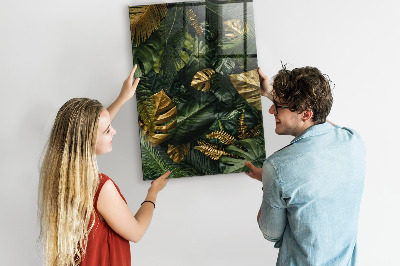Tableau magnétique vertical Feuilles tropicales