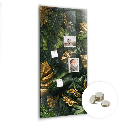 Tableau magnétique vertical Feuilles tropicales