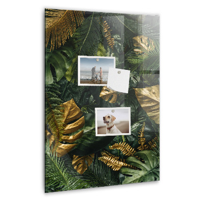 Tableau magnétique vertical Feuilles tropicales