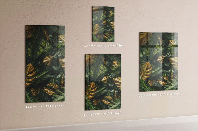 Tableau magnétique vertical Feuilles tropicales