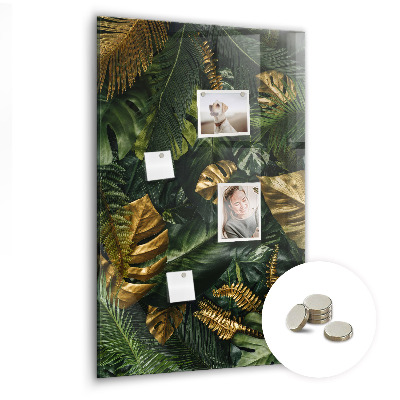 Tableau magnétique vertical Feuilles tropicales