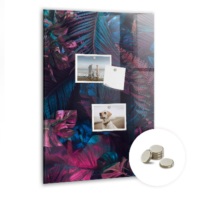 Tableau magnétique vertical Feuilles tropicales