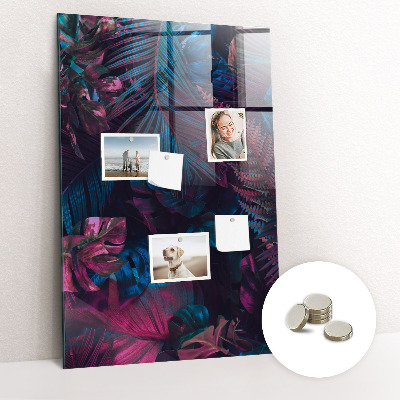 Tableau magnétique vertical Feuilles tropicales