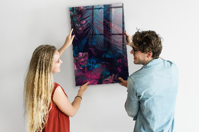 Tableau magnétique vertical Feuilles tropicales