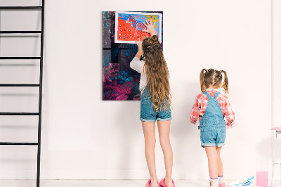 Tableau magnétique vertical Feuilles tropicales
