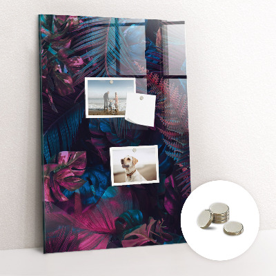 Tableau magnétique vertical Feuilles tropicales
