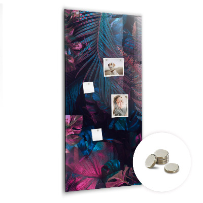 Tableau magnétique vertical Feuilles tropicales