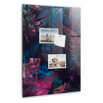 Tableau magnétique vertical Feuilles tropicales