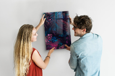 Tableau magnétique vertical Feuilles tropicales