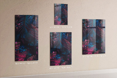 Tableau magnétique vertical Feuilles tropicales