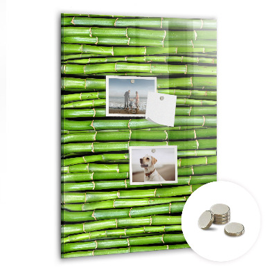 Tableau magnétique vertical Mur en bambou