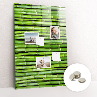 Tableau magnétique vertical Mur en bambou