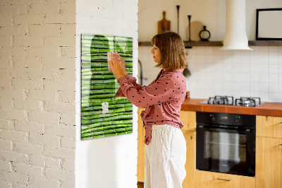 Tableau magnétique vertical Mur en bambou