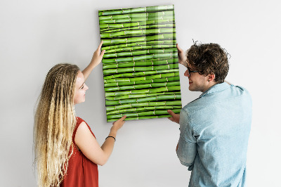 Tableau magnétique vertical Mur en bambou
