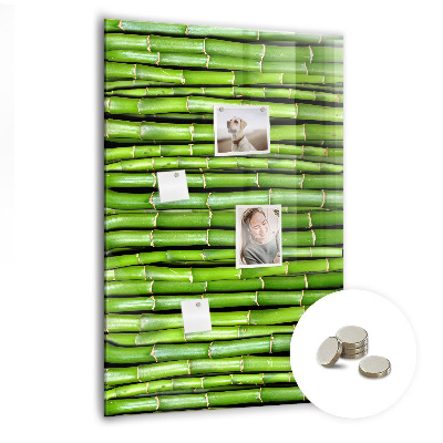 Tableau magnétique vertical Mur en bambou