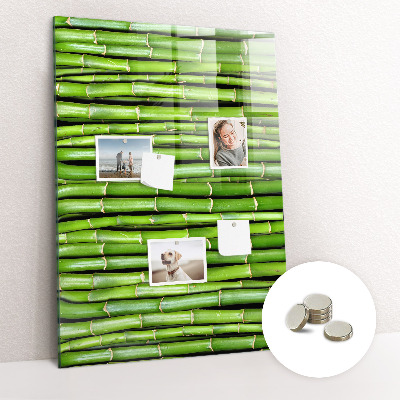 Tableau magnétique vertical Mur en bambou