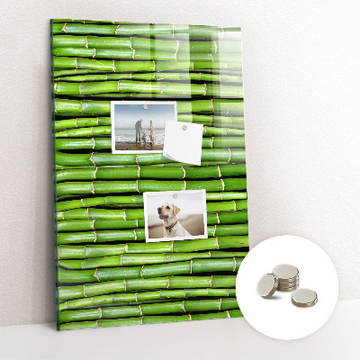 Tableau magnétique vertical Mur en bambou