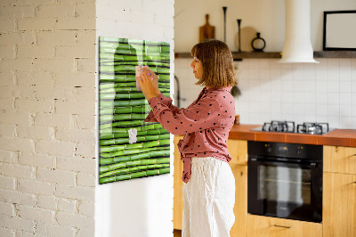 Tableau magnétique vertical Mur en bambou