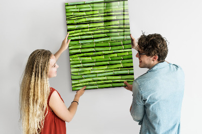 Tableau magnétique vertical Mur en bambou