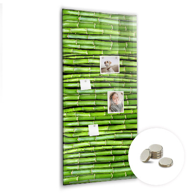 Tableau magnétique vertical Mur en bambou