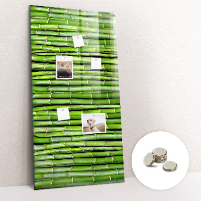 Tableau magnétique vertical Mur en bambou