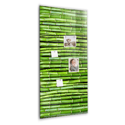 Tableau magnétique vertical Mur en bambou
