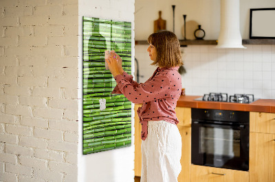 Tableau magnétique vertical Mur en bambou