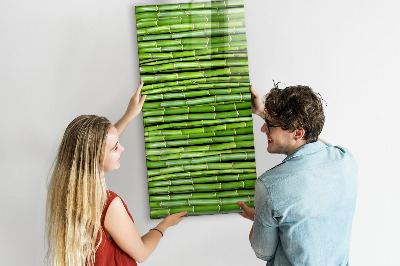 Tableau magnétique vertical Mur en bambou