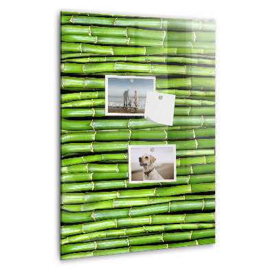 Tableau magnétique vertical Mur en bambou
