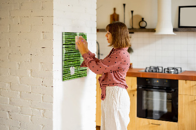 Tableau magnétique vertical Mur en bambou