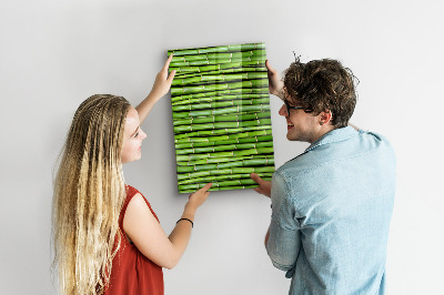 Tableau magnétique vertical Mur en bambou