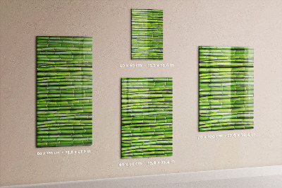 Tableau magnétique vertical Mur en bambou
