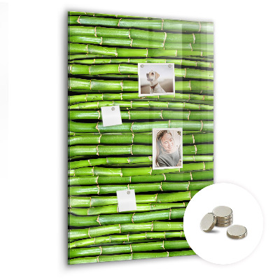 Tableau magnétique vertical Mur en bambou