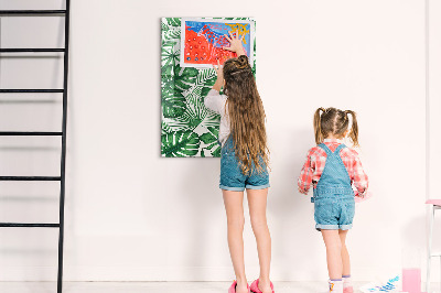 Tableau magnétique pour magnets Feuilles de plantes Monstera